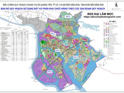 Quy hoạch chung thị xã Quảng Yên